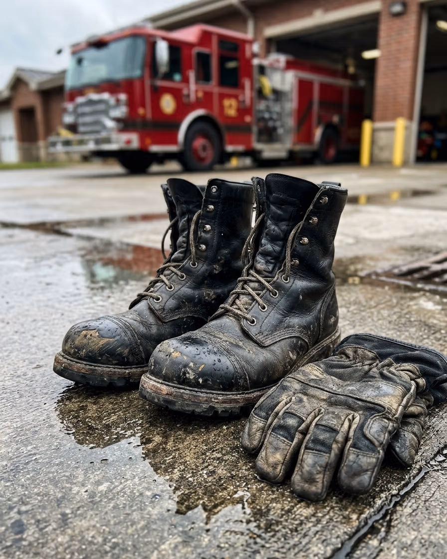 Botas y guantes de protección estructural para bombero
